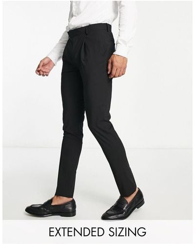 Noak 'camden' Skinny Premium Fabric Suit Pants - Black