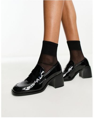 ASOS Substitute Smart Mid Heeled Loafers - Black
