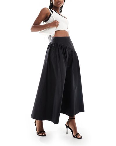 & Other Stories Maxi Skirt With Asymmetric Basque Panel - Blue