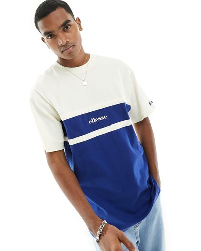 Ellesse – rocazzi – farbblock-t-shirt - Blau