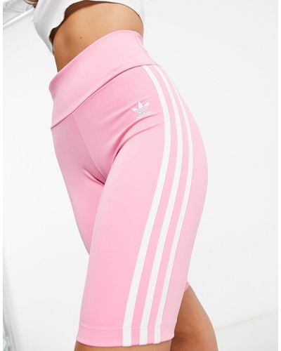 adidas Originals leggingshort Met 3-stripes - Roze