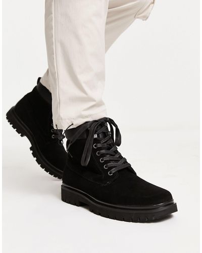 Calvin Klein Lace Up Hiker Boot - Black