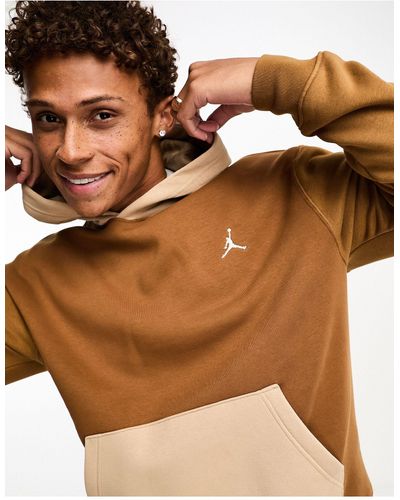 Nike Essentials - sweat à capuche en polaire - marron/beige