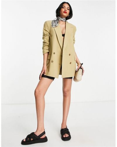 Topshop double breasted blazer cheap