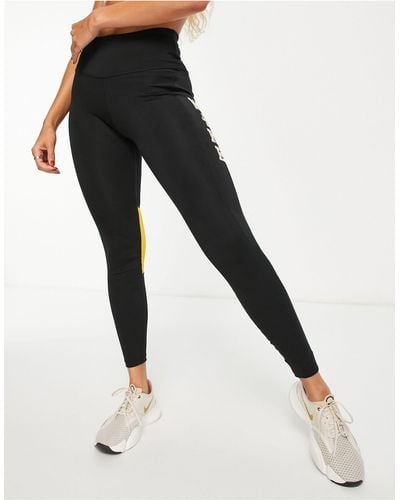 Nike Swoosh Run Fast Dri-fit Heritage Logo 7/8 leggings - Black