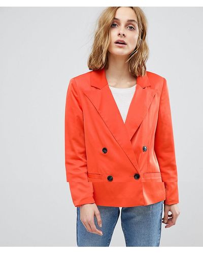 Vero Moda Blazer im Stil der 80er-Jahre mit Schulterpolstern - Rot