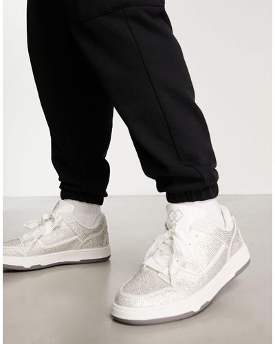 ASOS Sneakers bianche con strass - Nero