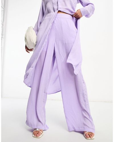 Vero Moda Aware Slinky Wide Leg Trouser Co-ord - Purple