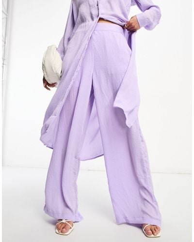 Vero Moda Aware - pantalon d'ensemble large - lilas - Violet