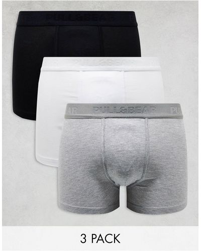 Pull&Bear 3 Pack Boxers - Grey