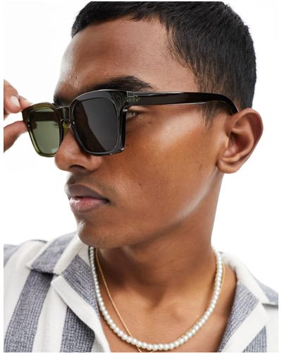New Look Square Framed Sunglasses - Black