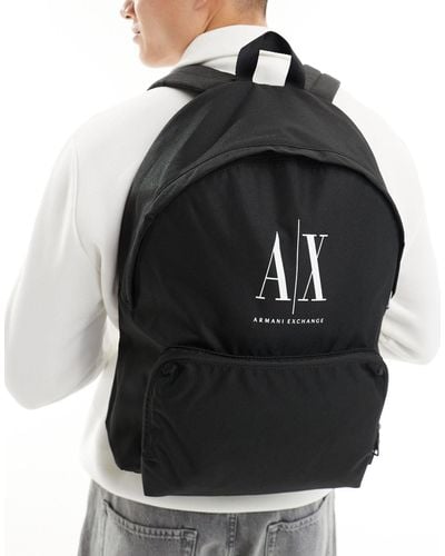 Armani Exchange Logo Backpack - Black