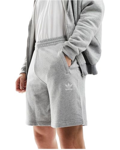 adidas Originals Trefoil essentials - pantaloncini grigi - Bianco