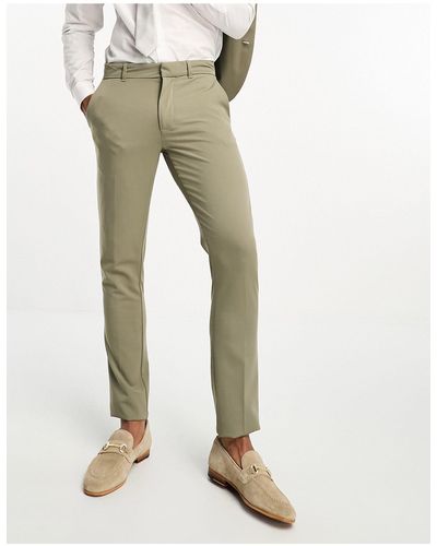 New Look Super Skinny Suit Pants - Green