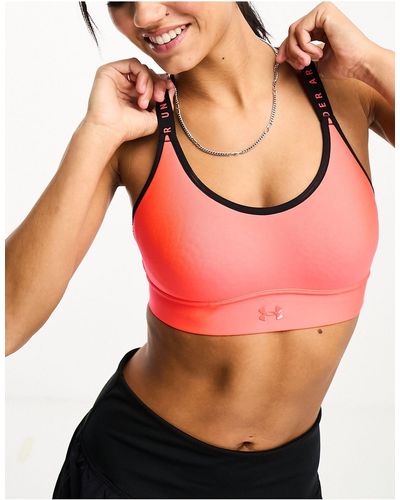 Under Armour Infinity Cove Mid Support Crossback Sports Bra - Pink