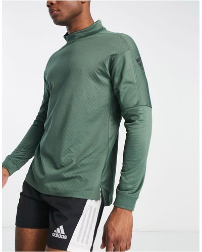 adidas Originals Adidas - training strength - maglietta a maniche lunghe calda accollata - Verde