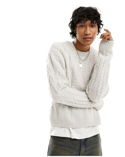 Weekday Jesper Wool Blend Sweater - White