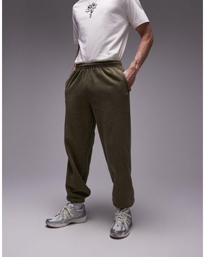 TOPMAN Vintage Wash Oversized Sweatpants - Gray