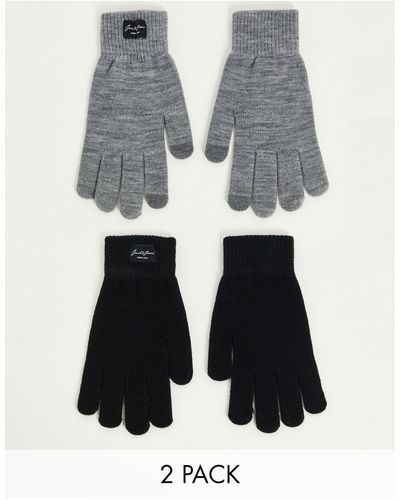 Jack & Jones Set Van 2 Paar Handschoenen - Grijs