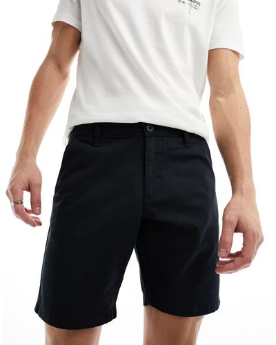 ASOS Slim Stretch Regular Length Chino Shorts - Black