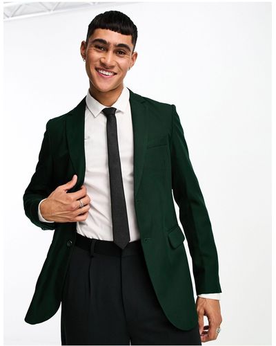 Only & Sons Slim Fit Suit Jacket - Green