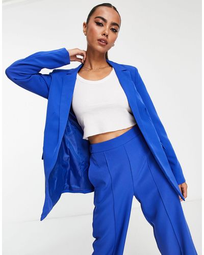 Pieces Tailored Oversized Blazer Co-ord - Blue