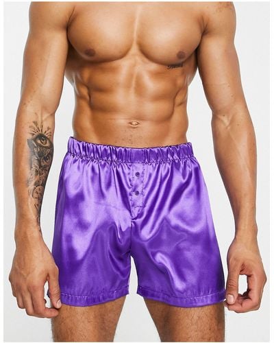 New Look Satin Boxers - Purple