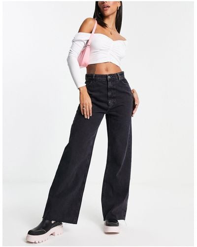 New Look Wide Leg Dad Jeans - Blue