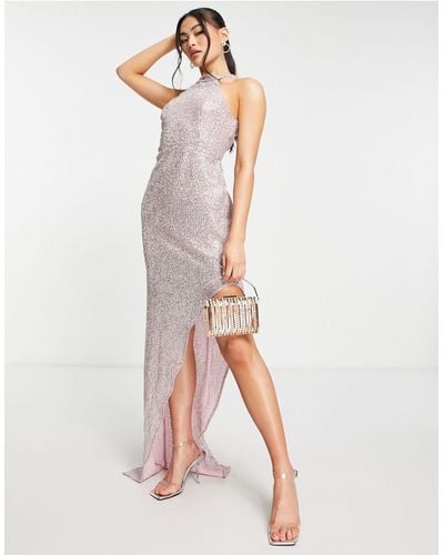 Trendyol Halterneck Maxi Dress - Pink