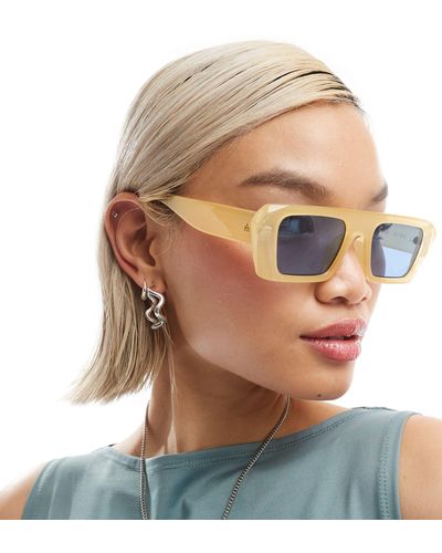 Aire X Asos Apheta Square Frame Sunglasses - Yellow
