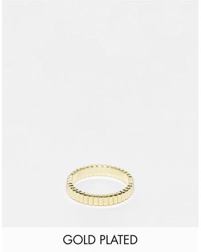 Shashi – vergoldeter, abgeschrägter ring - Weiß