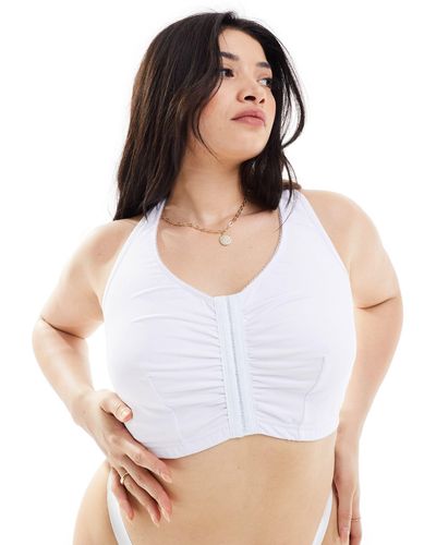 Yours Front Fastening Bra - White