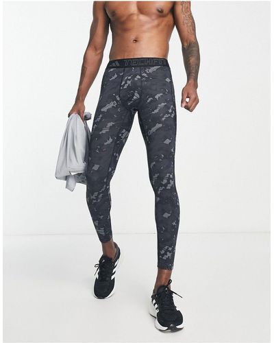 adidas Originals Adidas - Training - Techfit - legging Met Camouflageprint - Zwart