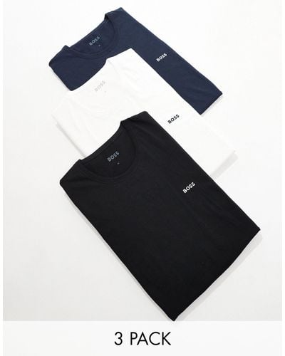 BOSS 3 Pack Of T-shirts - Blue