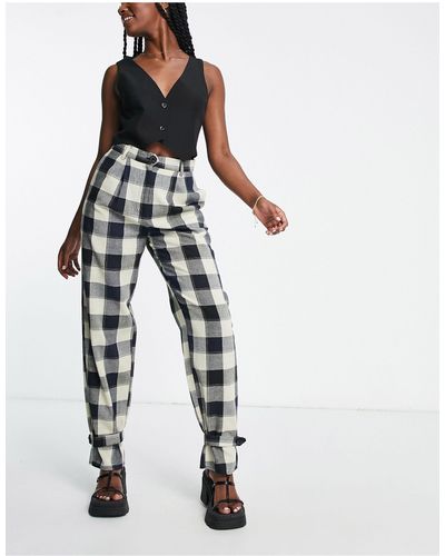Lola May Tie Cuff Tailored Pants - Black