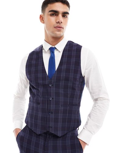 ASOS Skinny Suit Waistcoat - Blue