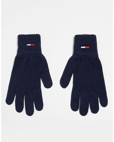 Tommy Hilfiger Guantes azul marino con logo