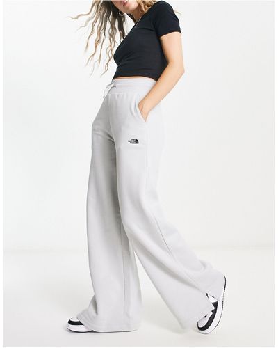 The North Face Wide Leg Fleece Trackies - White