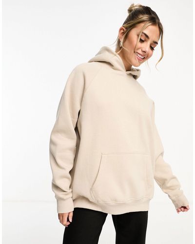 Pull&Bear Oversized Hoodie - Natural