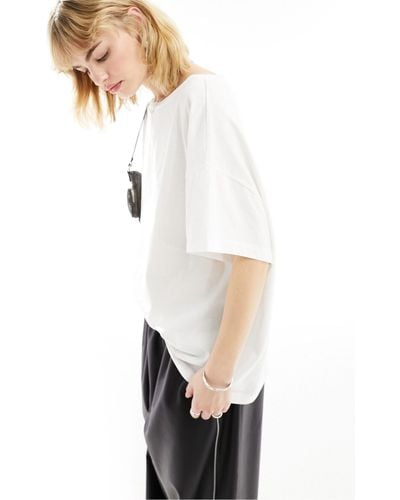 AllSaints – lydia – lockeres t-shirt - Weiß