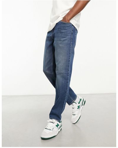 New Look Jeans Met Smal Toelopende Pijpen - Blauw