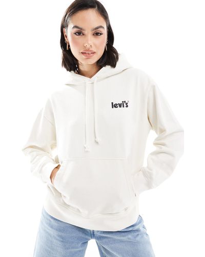 Levi's Oversized Hoodie With Lemon Logo Back Print - White