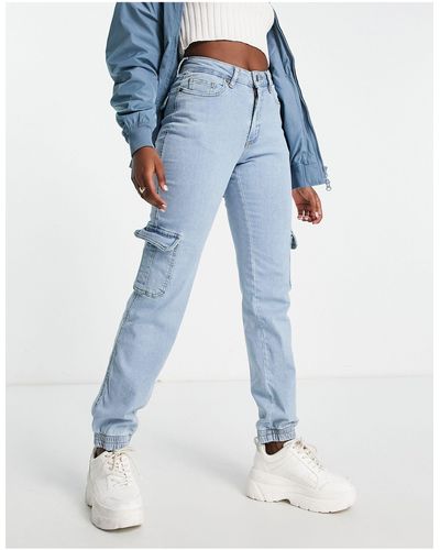 Urban Classics Jeans cargo lavaggio chiaro - Blu