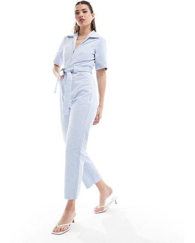 & Other Stories Belted Jumpsuit - Blue