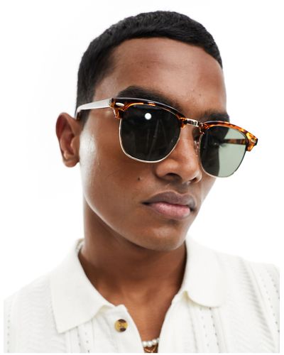 New Look Core club - occhiali da sole marroni con motivo - Marrone