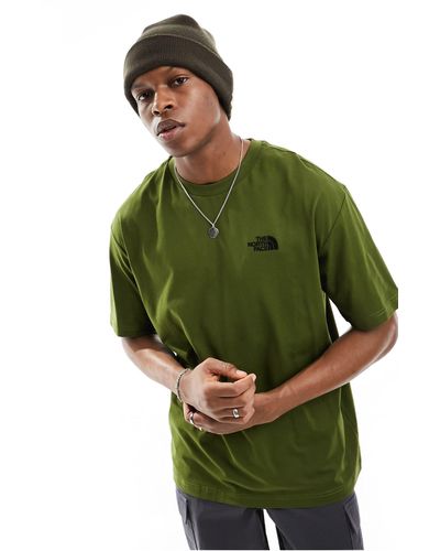 The North Face Simple dome - t-shirt oversize color oliva con logo - Verde