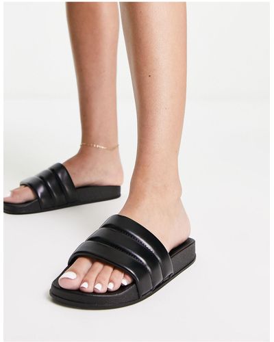 Truffle Collection Padded Pool Sliders - Grey