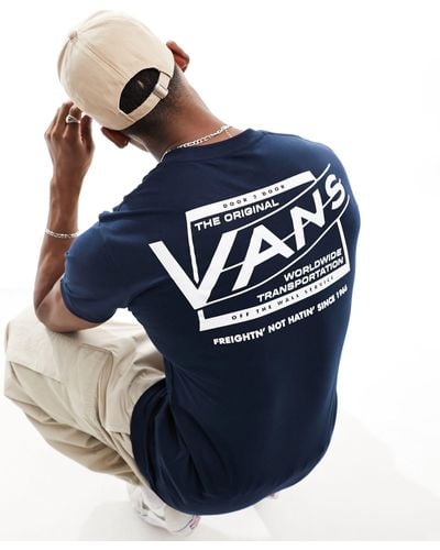 Vans Truckin Company T-shirt With Back Print - Blue