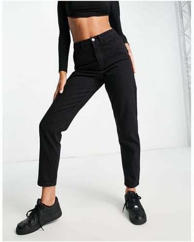 Missguided Tall - Riot - Mom Jeans Met Hoge Taille - Zwart
