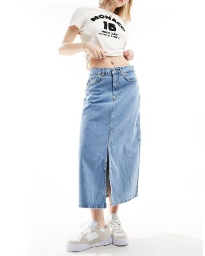 SELECTED Femme Denim Maxi Skirt - Blue